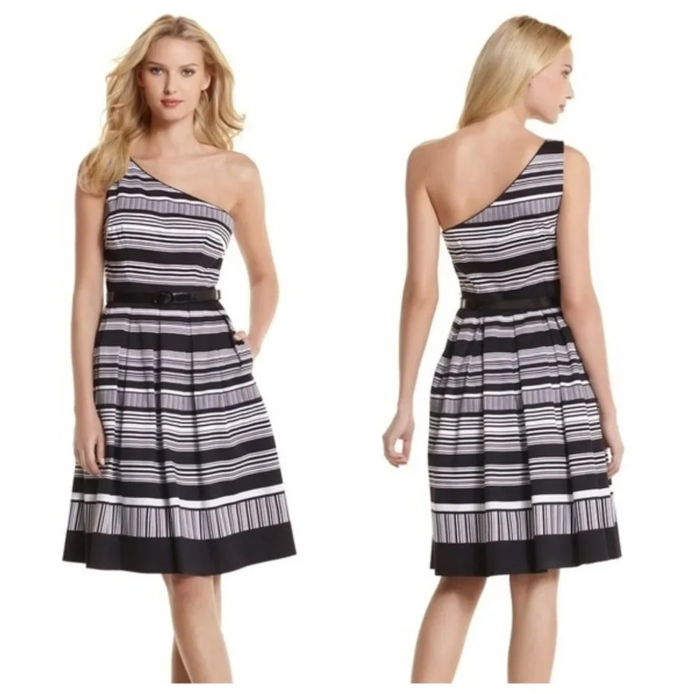 White House Black Market one shoulder dress, 2 - Picture 2 of 8